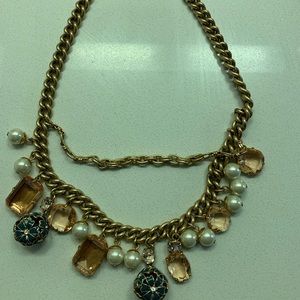 J.Crew tiered pearl and crystal necklace